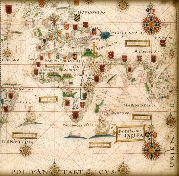 Historical portolan-style map used as an entropical island cartography reference.